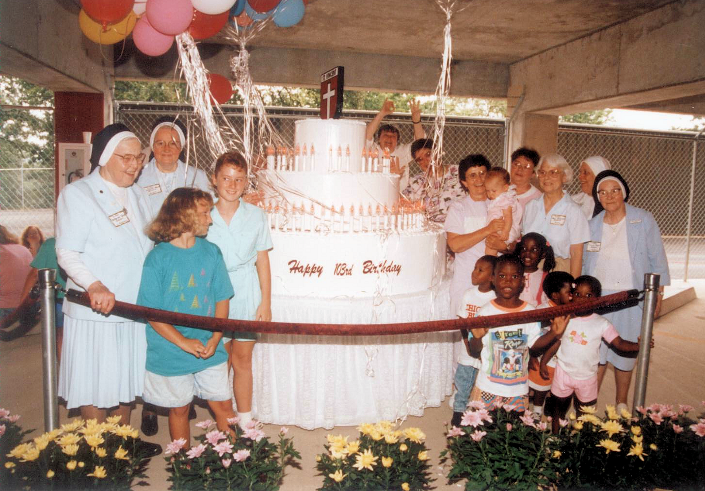 Sister's at birthday cake